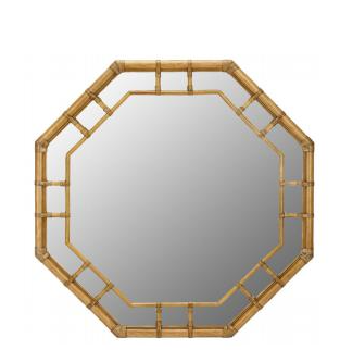 REGEANT OCTAGONAL MIRROR IN RATTAN