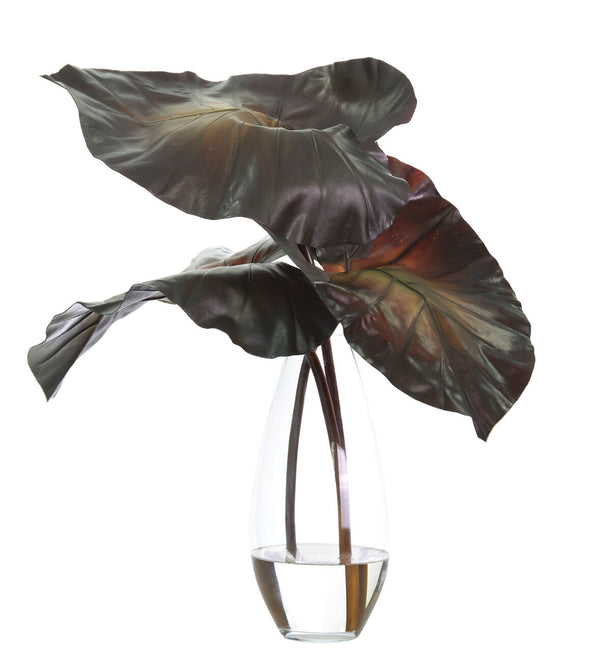 TARO LEAF Glass Cinch Vase