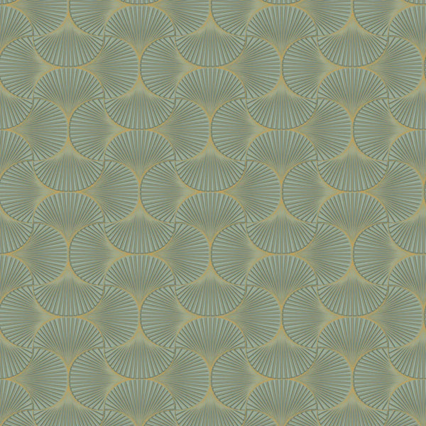 Gilded Scallop Unpasted Wallpaper