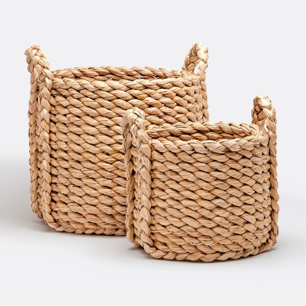 RAQUEL Woven Round Basket, Set of 2