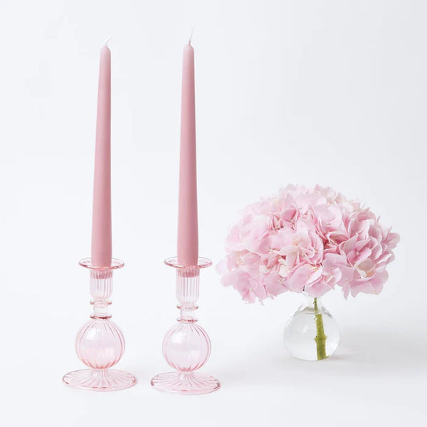 Peony Pink Madeline Candle Holder (Pair)
