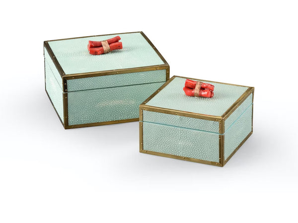 Wildwood Accessories Coral Boxes - Sea Mist