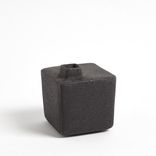 SQUARE CHIMNEY VASES-BLACK