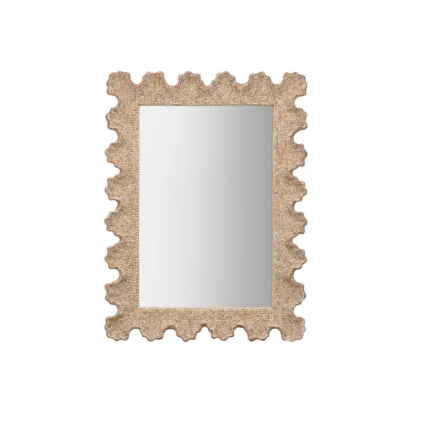 Scalloped Asymmetrical Shell Wall Mirror