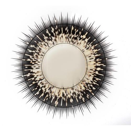 Mirror - Porcupine Quill - Round - Small